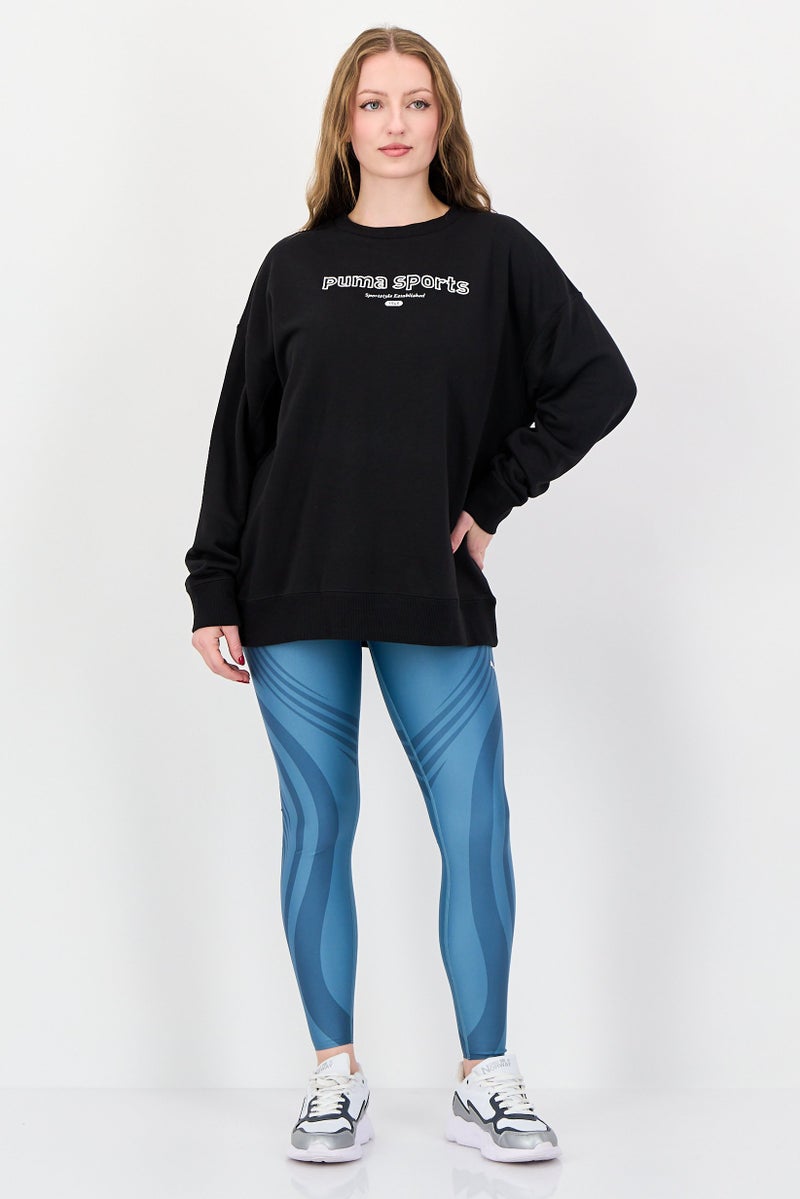 PUMA Women Sportswear Fit Long Sleeve Outdoor Sweatshirt, Black - Image 4